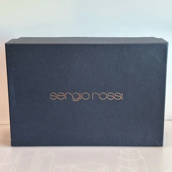 SALE SERGIO ROSSI GODIVA Red Dark Metallic Bronze Patent Leather Point Toe Pumps - Picture 11 of 12